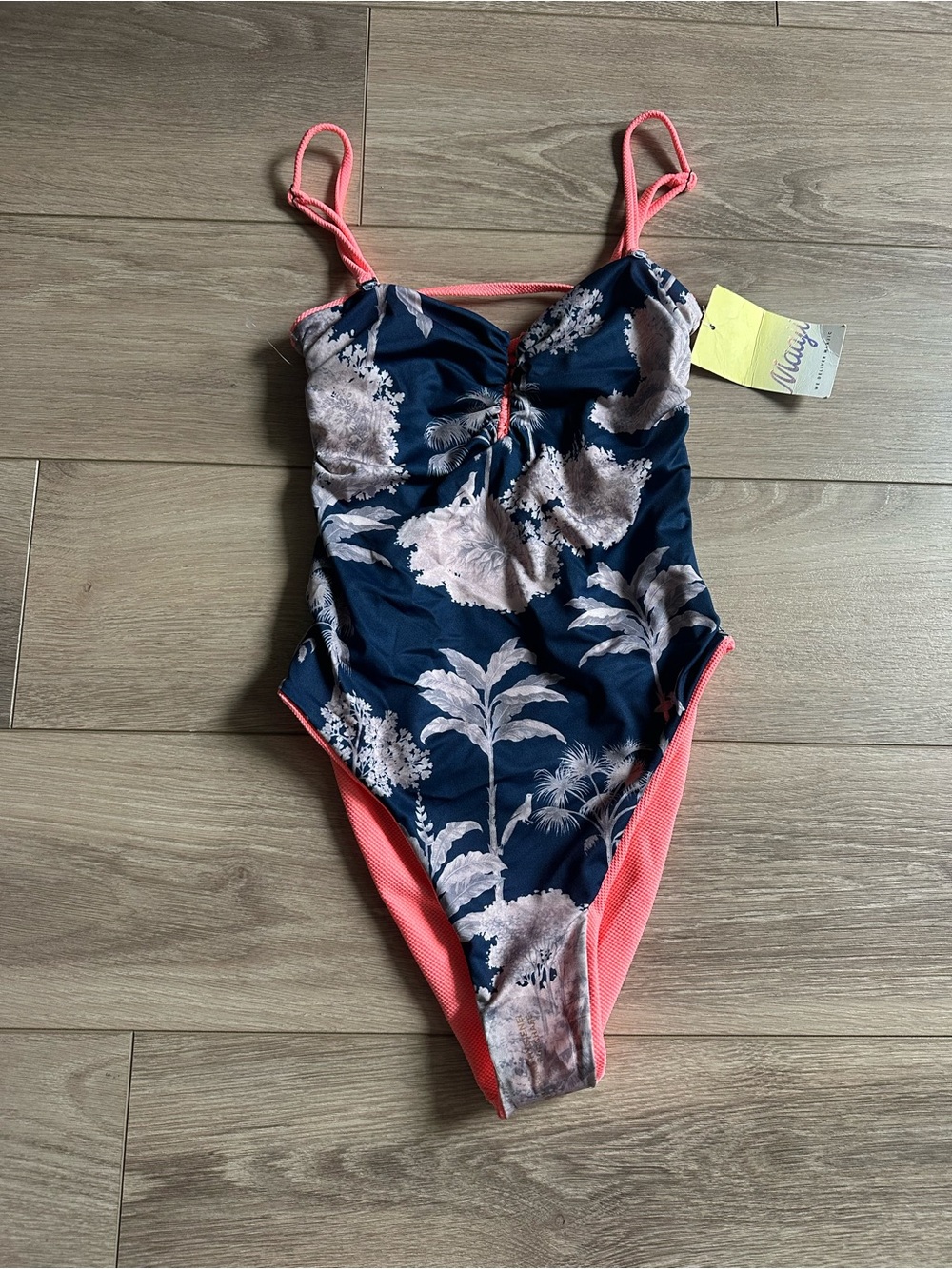 Maaji Biella sold at Anthropologie reversible one-piece swimsuit